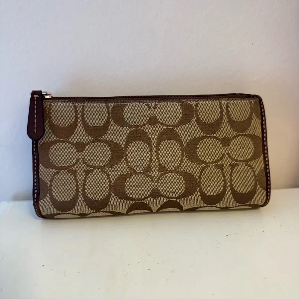 Coach Signature Checkbook Wallet - Picture 2 of 7